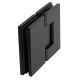 Spring-loaded hinge for shower ECONOMY - glass/glass 180°, black matt