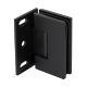 Spring-loaded hinge for shower unit ECONOMY - wall/glass 90°, black matt