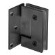 Hinge for glass doors IN.05.306.TB, wall/glass, brushed stainless steel PVD black titan