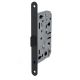 Mortise lock AGB EVO with PVC latch, WC 50/96/18mm,  face plate black
