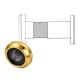 FUOCO fireproof door viewer with cover, 40-75mm, polished brass