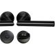 FAIR I-R handle/rose set WC, stainless steel black colour coated