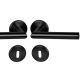 FAIR I-R handle/rose set BB, stainless steel black colour coated