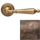 FLORENZIA handle/rose 011 set.BAC, aged brass