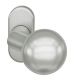 0846 fixed door knob on oval rose, concealed fastening., alum. F1