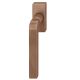 Window handle on rectangular rose, dark bronze