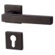 Galina II -Square handle/rose set.PZ, black steel look