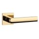 HOSTA handle/rose set BAC, square rose, 7mm, gold-tone PVD polished