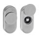 Skylight handle rose with cover, stainless steel