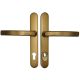 KRONOS 2000 ZA Security backplate set handle/handle with cylinder guard, 8/92 aluminium bronze tone F4