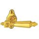 L-shaped window handle, polished brass