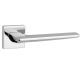 LUNARIA handle/rose set BAC, square rose, 7mm, chrome-plated polished
