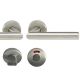 Mailand-R handle/rose set.WC with indicator, stainless steel