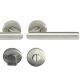 Mailand-R handle/rose set.WC without indicator, stainless steel