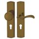 Security handle set with doorknob PZ8/72mm, brass antique