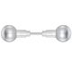 Door knob pair, 8 mm, stainless steel