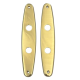 Door backplate WC/78 mm, polished brass