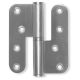 RD25 hinge 100x86 with teflon bearing, st. steel, right