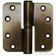 RDBB807 butt hinge, 89x89x3mm, 100kg, round corners, bronze-plated steel, right. BSW