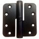 RDBB807 butt hinge, 89x89x3mm, 100kg, round corners, steel, black coloured, left