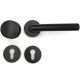 Handle/rose set with doorknob RIVA-108 WE Class 4, PZ, for fire-proof doors, aluminium F14 black