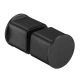 Double-sided door knob for glass doors IN.75.042, satin st. steel, PVD titanium black