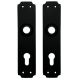 KURZEME set of backplates PZ 92mm, black steel