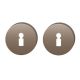 Pair of key roses BB atslēgas, aluminium anodized, medium dark bronze tone blasted S5