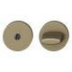 Pair of key roses WC ith knob, without indicator, aluminium anodized, medium dark bronze tone blasted S5