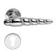 SHELL MESH käepide/roseti komplekt 023 PZ, messingist poleeritud kroomitud