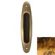 Sliding door handle, aged brass