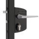 Gate lock for recatangular profiles 40-60mm, black RAL 9005