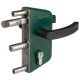 Surface mounted garden gate lock, green RAL 6005