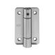 SM.005.C Self-closing hinge with spring, visible holes, 90x52 mm, stainless steel satin