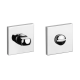 APRILE Q WC turn 4x4/6/8mm, with square rose 7mm, chrome-plated polished