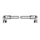 Stabiliseerimisriba klaas/klaas 90°, 1240 mm, heledalt kroomitud