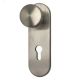 Targa/K inactive door knob on short PZ backplate (half-set), stainless steel