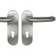 Door handle set TARGA/K-103 with short backplates PZ 8/72, stainless steel