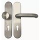 TARGA/L-103 FS handle/backplate set with knob K7 for fireproof doors, PZ 9/72, stainless steel
