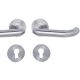 Tunis II-R, handle set with roses for fire-doors BK3, st.steel