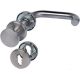 Tunis II-R WE handle/rose fireproof set with knob BK3 FS, right, stainless steel