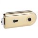 Glass door lock PZ univers., brass polished