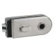 Glass door lock WC with colour indicator, st. steel