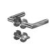 8115 PREMIUM door handle set with roses WC, stainless steel