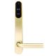 XS4 Smart backplates with handles for Scandinavian standard locks, brass colour
