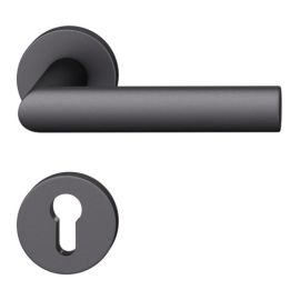 Rokturu garnitūra ar rozetēm FSB 1108/1735 PZ, alumīnijs anodēts, graudaini matēts melns S8