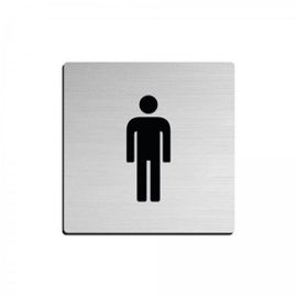 Pictogram Male, 75X75mm, st.steel