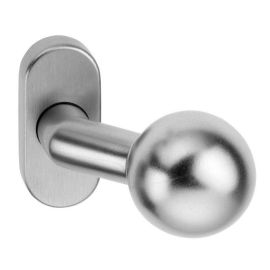 Fireproof door knob on oval rose DIECKMANN K4 FS NT