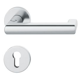 FSB 79 1031 Rokturu garnitūra ar apaļām rozetēm ugunsdrošām evakuācijas durvīm, nerūsējošais tērauds matēti slīpēts