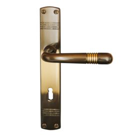 Historic-style door handle ART DECO 1870 with backplates